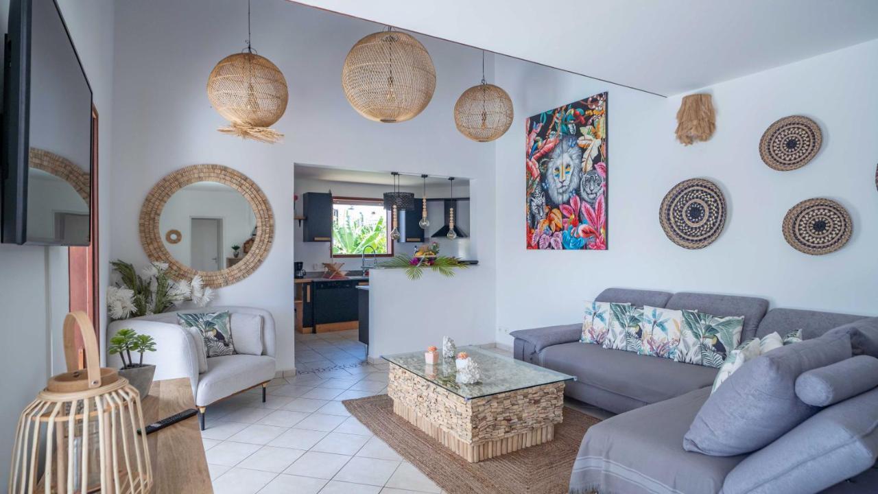 Villa Nomilou Beach Avec Acces Direct Plage Saint-Francois  Exteriör bild