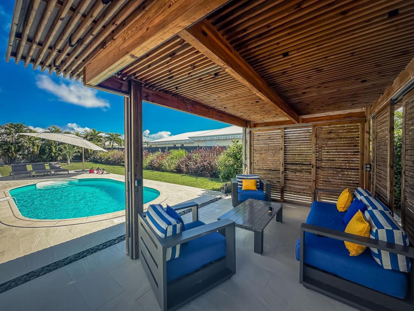 Villa Nomilou Beach Avec Acces Direct Plage Saint-Francois  Exteriör bild